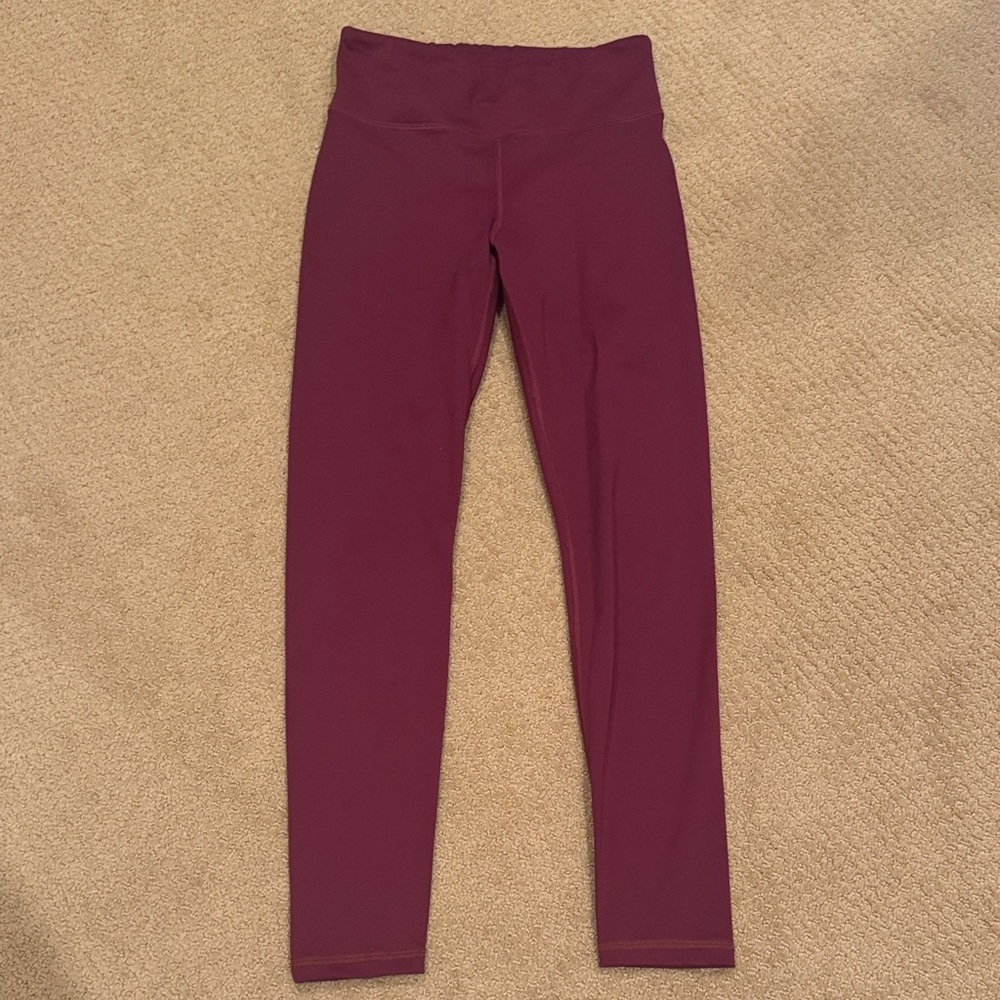 Burgundy/Purple High-Waisted Leggings